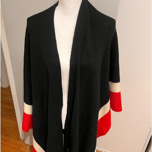Lane Bryant Wrap Shawl One Size Fit All Colors Black Red White - Picture 1 of 5